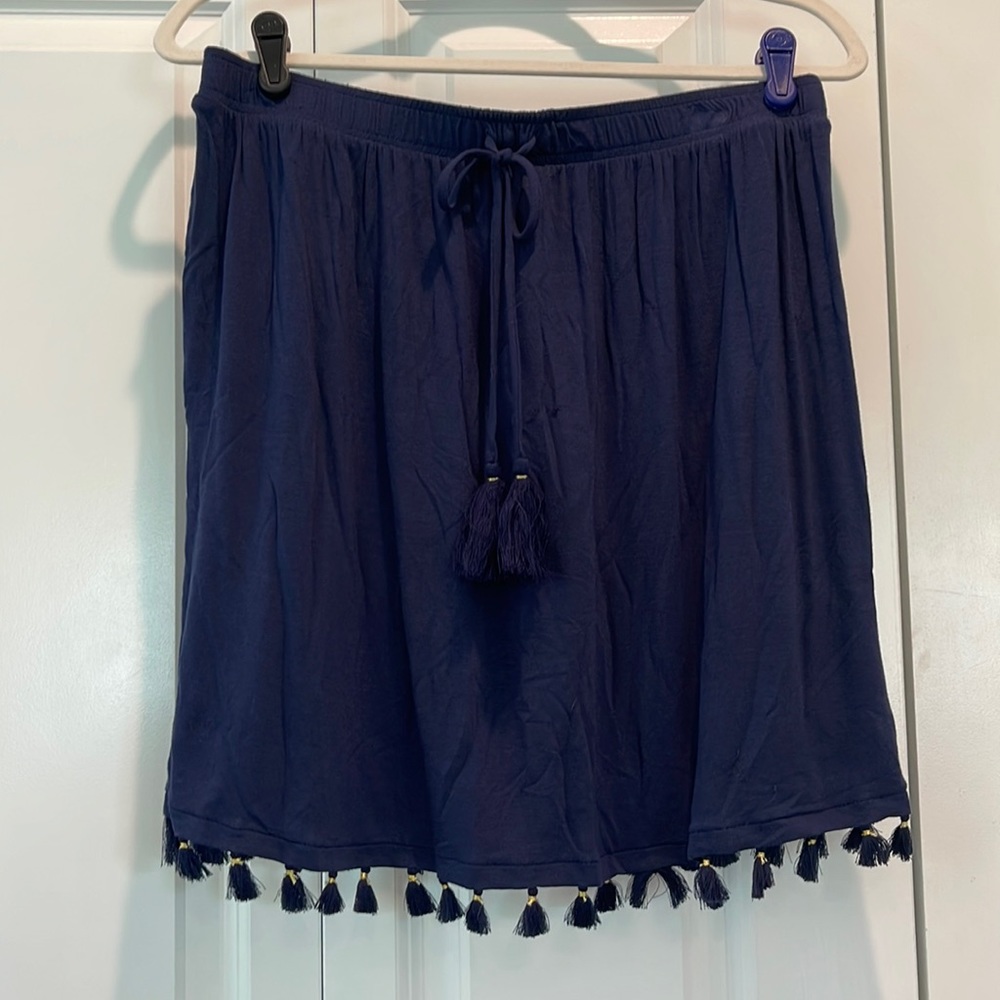 Lily Pulitzer skirt/strapless top with tassels size medium